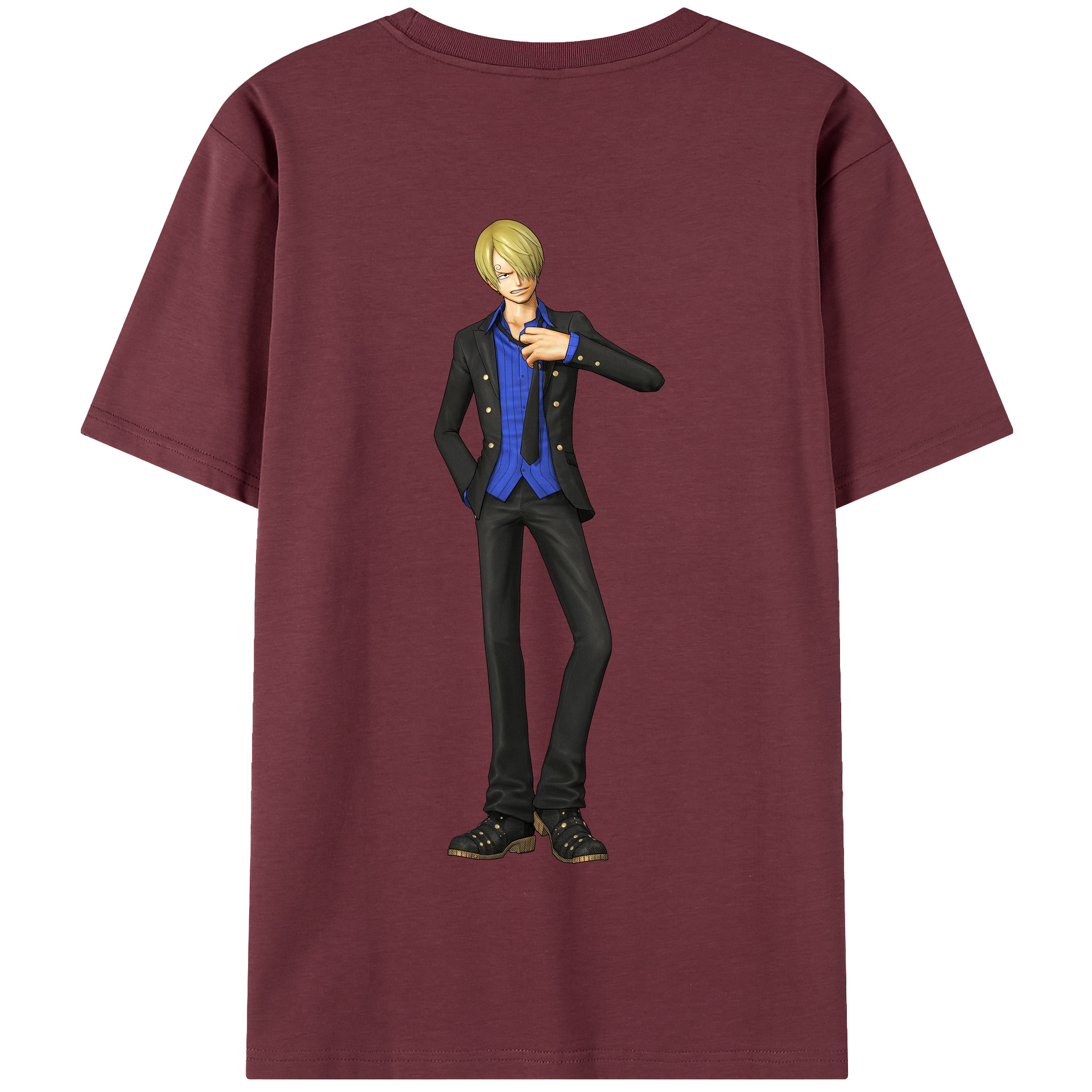 ワンピース サンジ ONE PIECE Sanji 綿100％半袖Tシャツ（背面プリント）